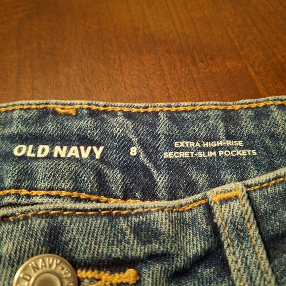 Old Navy Flare Blue Denim Jeans Women Size 8 - Picture 10 of 15